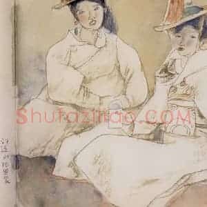 1985年 周思聪《手稿》国画人物作品图片赏析