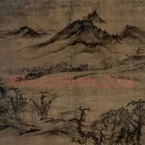 元代 唐棣《松阴聚饮图轴》国画山水作品图片赏析