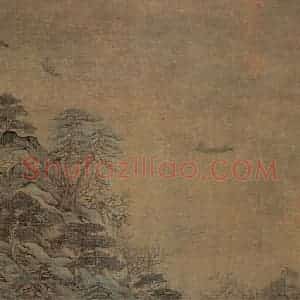 唐 李思训《江帆楼阁图轴(传)》国画山水作品图片赏析