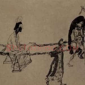 元代 龚开《中山出游图卷》国画综合作品图片赏析
