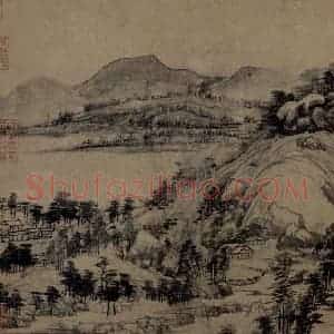 元代 黄公望《富春山居图卷(剩山图)》国画山水作品图片赏析