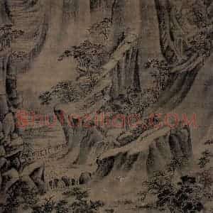 明代 赵左《华山图轴》国画山水作品图片赏析
