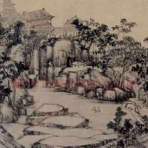 明代 李流芳《吴中十景图页》国画山水作品图片赏析