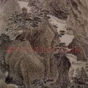 清代 吴历《静深秋晓图轴》国画山水作品图片赏析