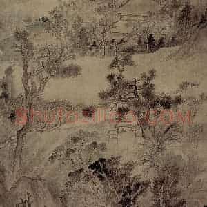 清代 石涛《清凉远眺图轴》国画山水作品图片赏析