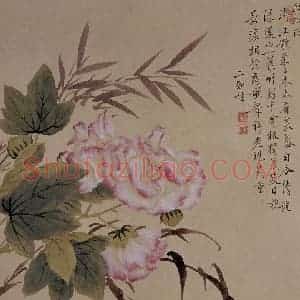 清代 邹一桂《临江仙图页》国画花鸟作品图片赏析