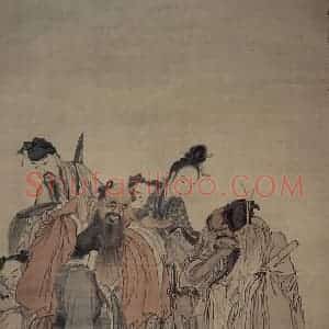 清代 黄慎《八仙图轴》国画人物作品图片赏析