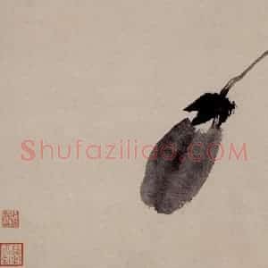 清代 高翔《茄子图页》国画花鸟作品图片赏析