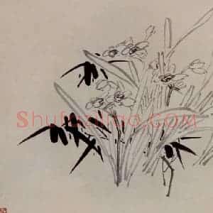 清代 李方膺《寒香晚翠图页》国画花鸟作品图片赏析