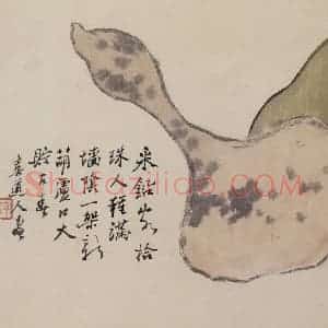 清代 罗聘《葫芦贮春图页》国画花鸟作品图片赏析