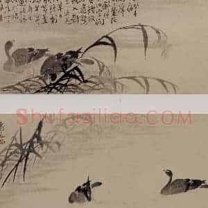 清代 边寿民《芦雁图页》国画花鸟作品图片赏析