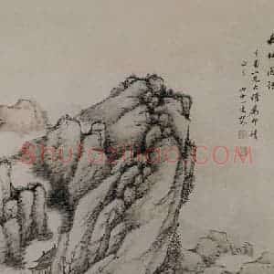 清代 汤贻汾《秋坪闲话图轴》国画综合作品图片赏析