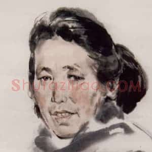 1986年 王绪阳《姐姐》国画人物作品图片赏析