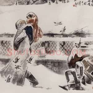 1988年 王绪阳《关东宝》国画人物作品图片赏析