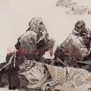 2005年 王绪阳《祈福》国画人物作品图片赏析