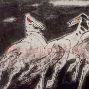 现代 张广《奔向光明》国画花鸟作品图片赏析