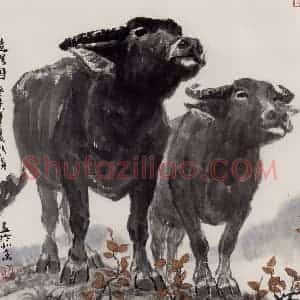 现代 张广《远瞩图》国画花鸟作品图片赏析