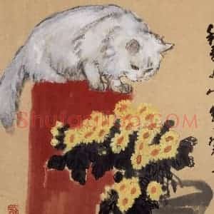 现代 张广《秋香》国画花鸟作品图片赏析
