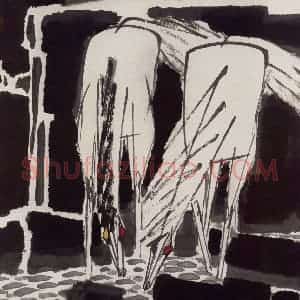 现代 张广《清流饮马》国画花鸟作品图片赏析
