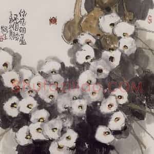 2005年 赵梅生《依样葫芦不值钱》国画花鸟写意作品图片赏析