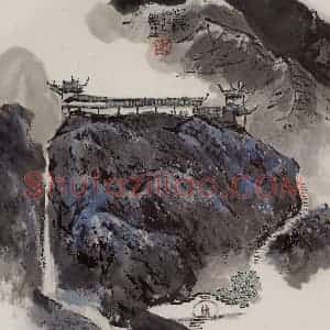 2000年 赵梅生《吾识峨眉》国画山水写意作品图片赏析