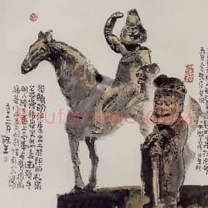 2001年 赵梅生《隋唐艺术》国画花鸟写意作品图片赏析