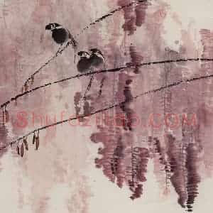 1986年 赵梅生《有天皆日丽 无地不春风》国画花鸟写意作品图片赏析