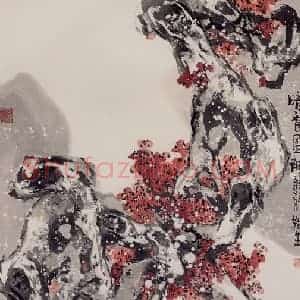 2003年 赵梅生《暗香赢袖》国画花鸟写意作品图片赏析