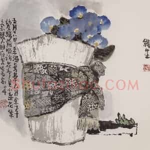 2004年 赵梅生《温哥花》国画花鸟写意作品图片赏析