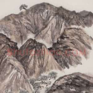1962年 赵望云《塞外山村》国画人物作品图片赏析
