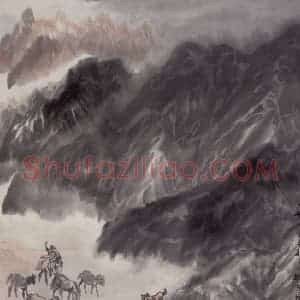 1962年 赵望云《风雨牧归》国画山水作品图片赏析