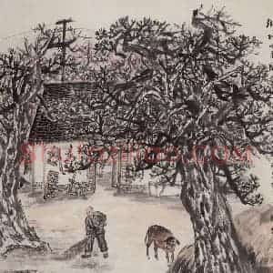 1963年 赵望云《相间四月闲人少》国画人物作品图片赏析