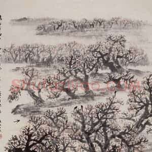 1963年 赵望云《秋实累累》国画山水作品图片赏析