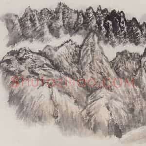 1972年 赵望云《秋山曲路》国画山水作品图片赏析