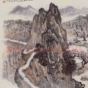 1972年 赵望云《山城之春》国画山水作品图片赏析