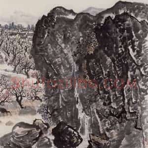 1972年 赵望云《山水图》国画山水作品图片赏析