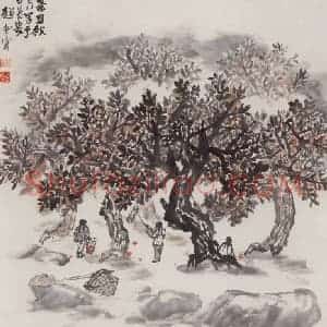 1973年 赵望云《秋熟》国画山水作品图片赏析