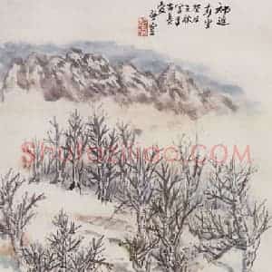 1973年 赵望云《祁连春雪》国画山水作品图片赏析