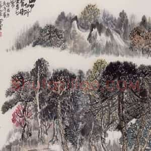 1973年 赵望云《山中何所有 岭上多白云》国画山水作品图片赏析