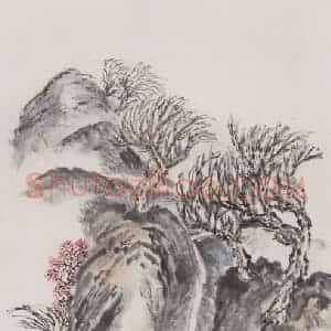 1976年 赵望云《野涧春风》国画山水作品图片赏析