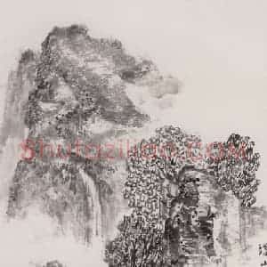 1976年 赵望云《溪山幽径》国画山水作品图片赏析