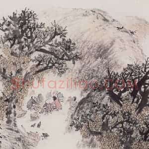 1959年 赵望云《秋收图》国画人物作品图片赏析