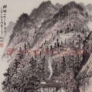1960年 赵望云《炊烟》国画山水作品图片赏析