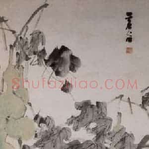 清代 虚谷《果木屏·葫芦图轴》国画花鸟作品图片赏析