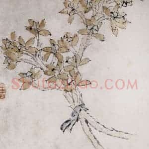 清代 虚谷《王者之香》国画花鸟作品图片赏析