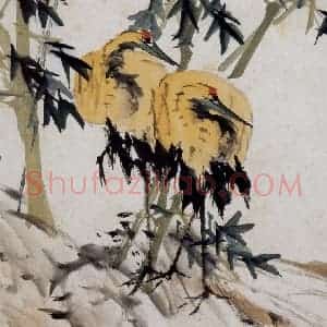 清代 虚谷《花鸟水族图册》国画花鸟作品图片赏析