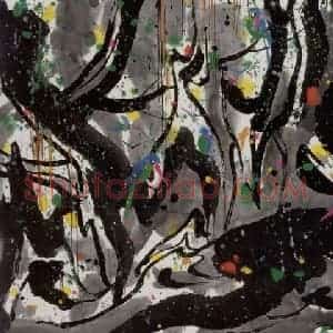 1995年 吴冠中《小鸟天堂》国画花鸟写意作品图片赏析