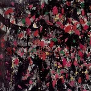 1996年 吴冠中《霜叶》国画花鸟写意作品图片赏析