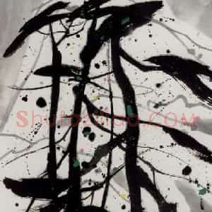 1997年 吴冠中《玉龙松》国画花鸟写意作品图片赏析