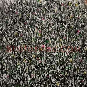 2000年 吴冠中《野草》国画花鸟写意作品图片赏析